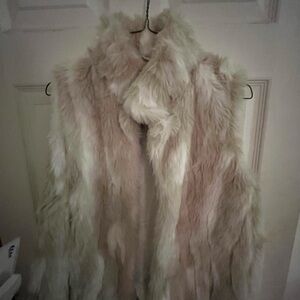 Abercrombie Kids faux fur cream color vest size 15/16